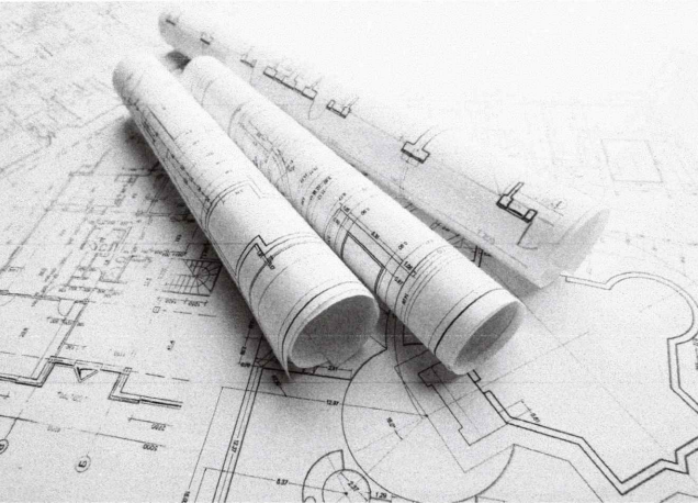 Architectural blueprint drawing
